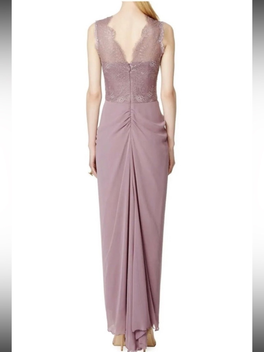 NWT BCBG Size 4 Vampire Diaries purple lace prom wedding dress ASO Elena Gilbert - Picture 5 of 11